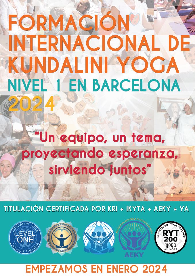 Formación Internacional de Profesores de Kundalini Yoga Nivel 1 - Barcelona - Jueves - Formato Online o Presencial - 2024